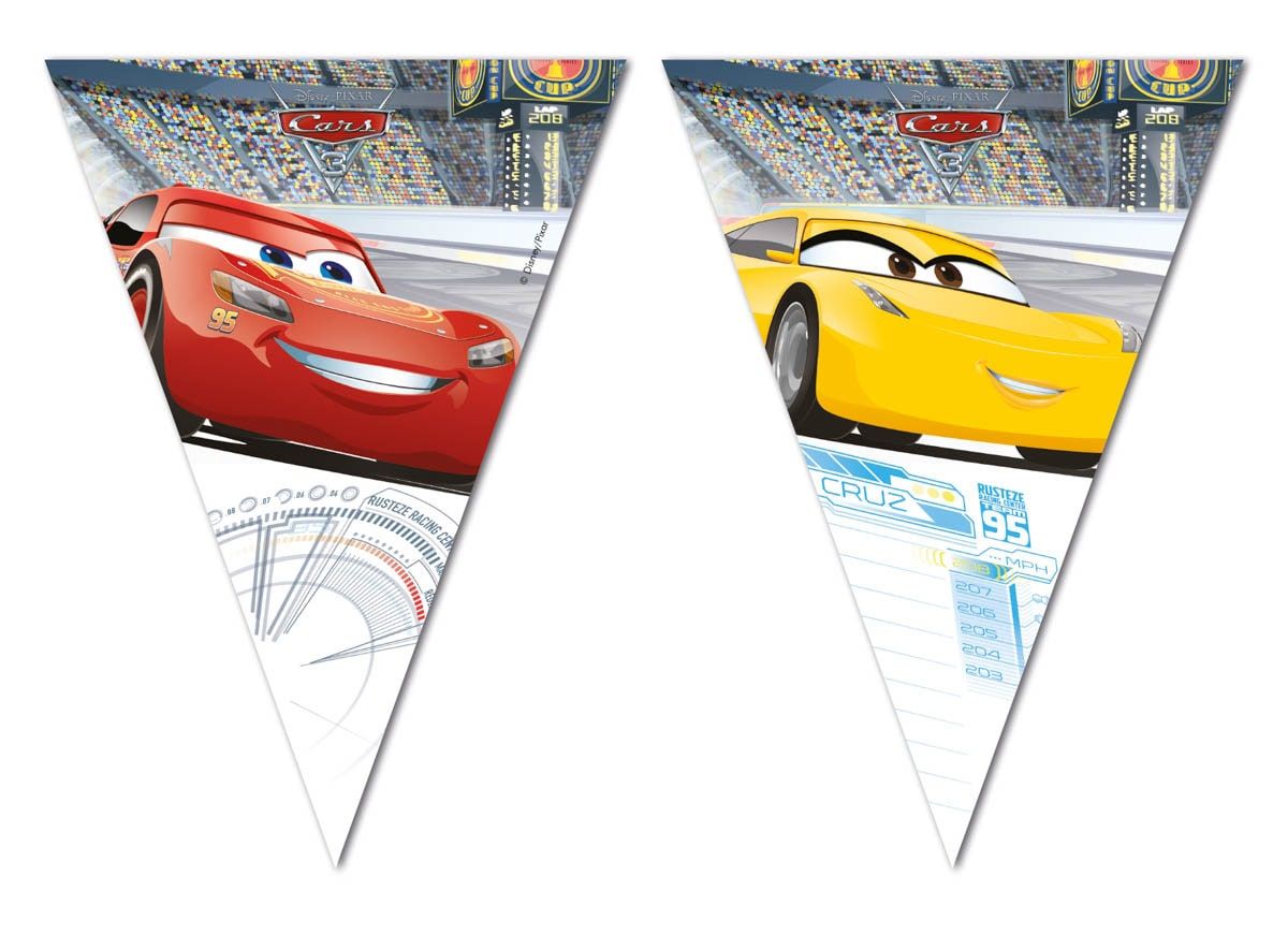 Cars 3 verjaardag vlaggenlijn 2 meter