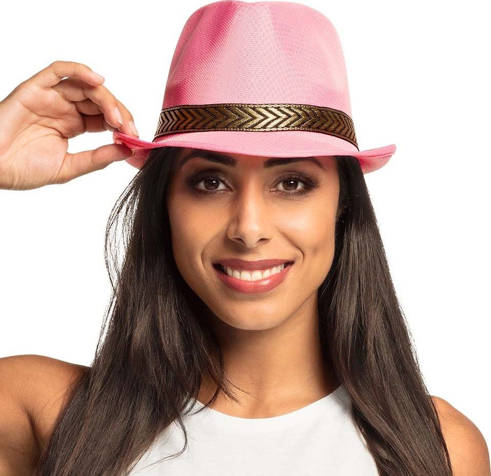 Casino fedora roze