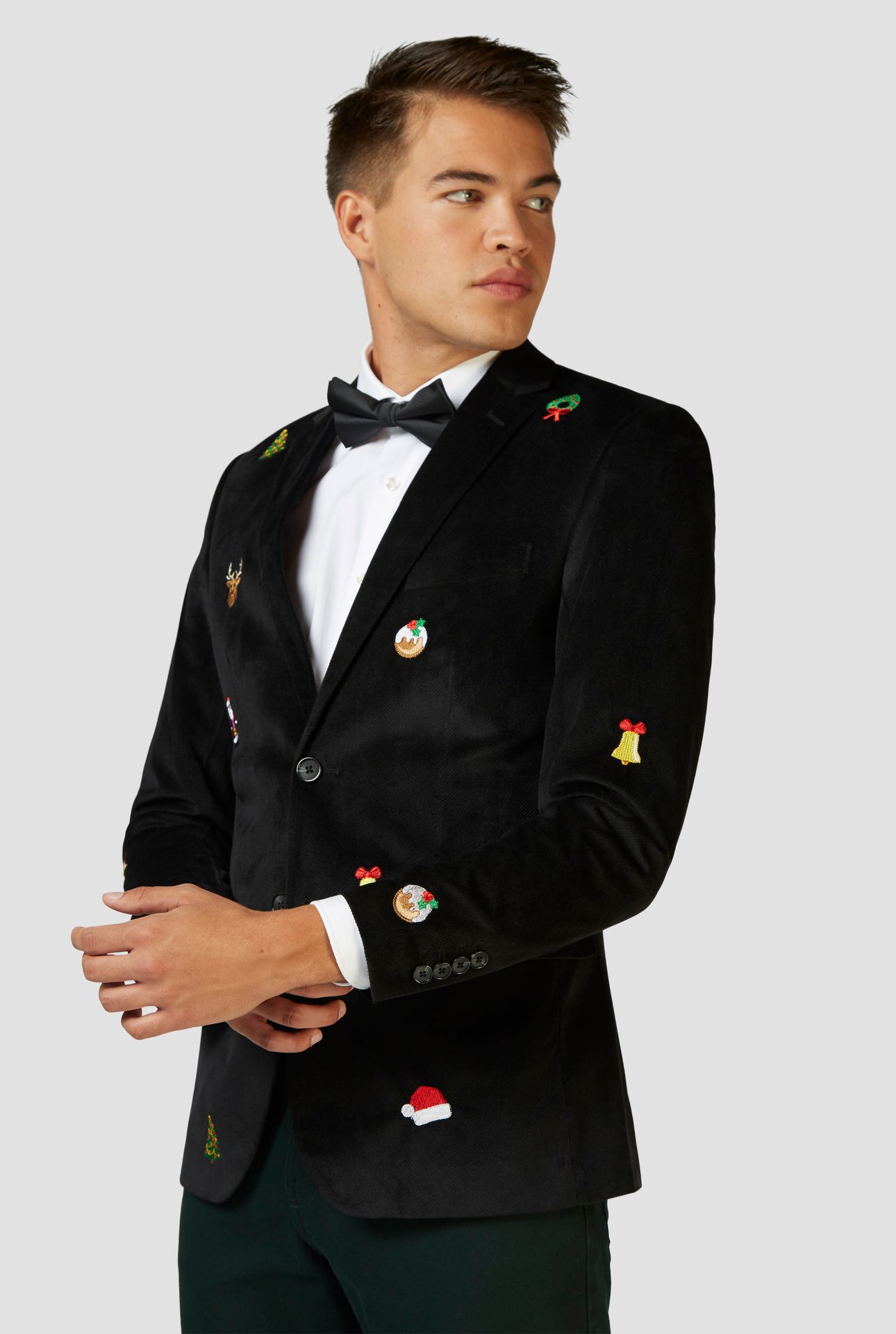 Christmas - X-Mas Icons - Black Blazer Heren Opposuits