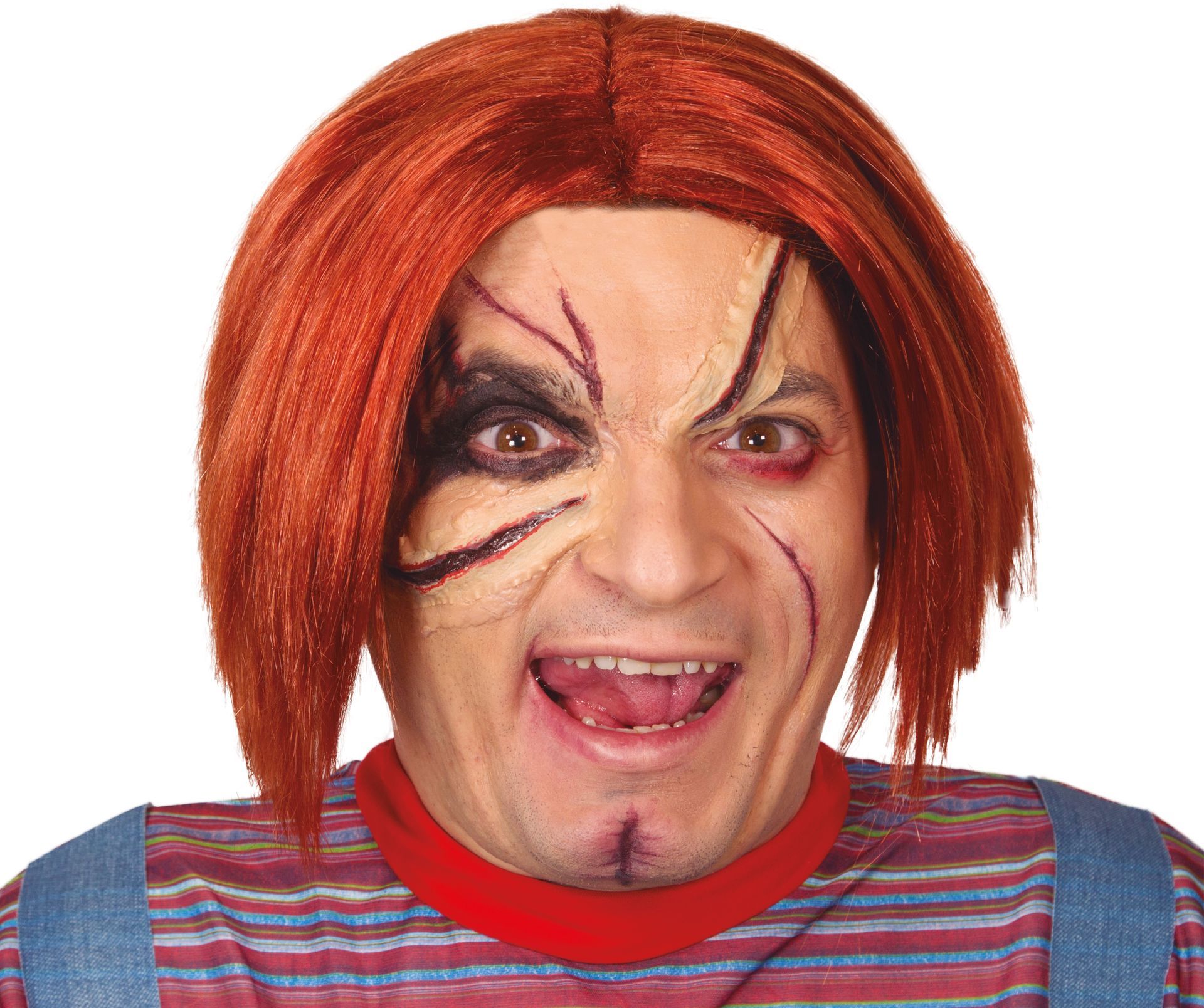 Chucky pop pruik rood