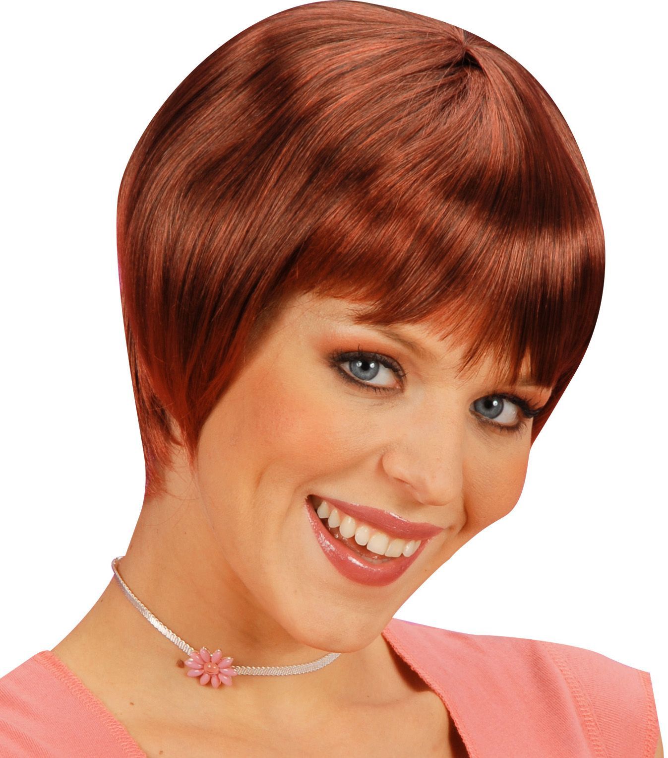 Claudia pruik rood