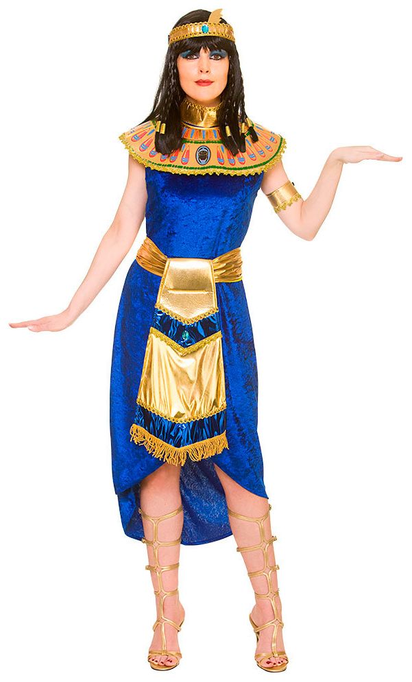 Cleopatra kostuum blauw