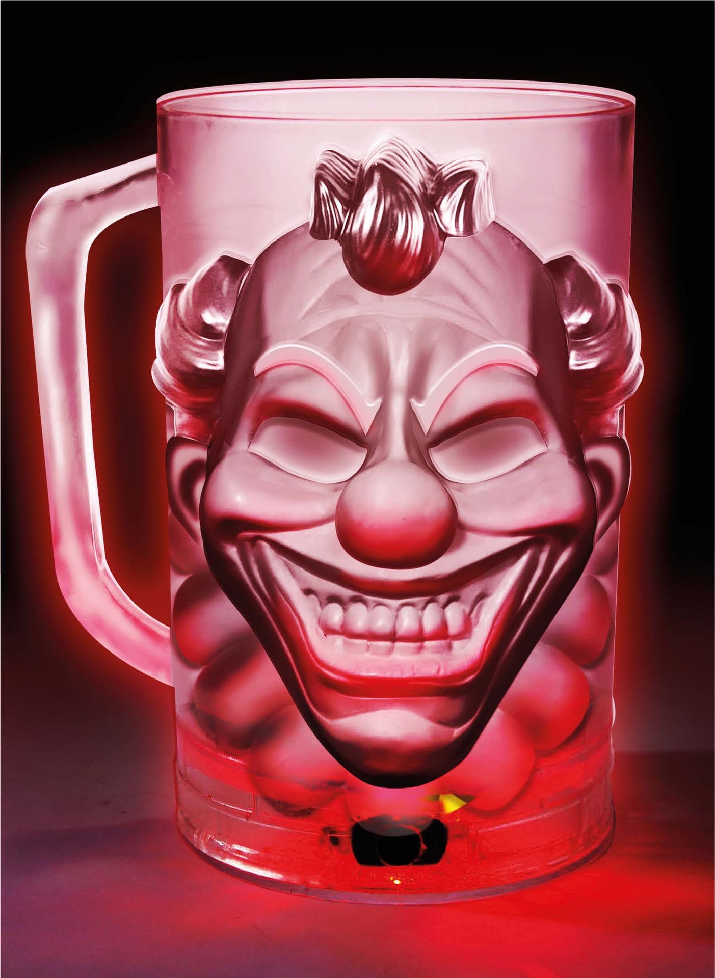 Clown bierpul met verlichting 700 ml halloween
