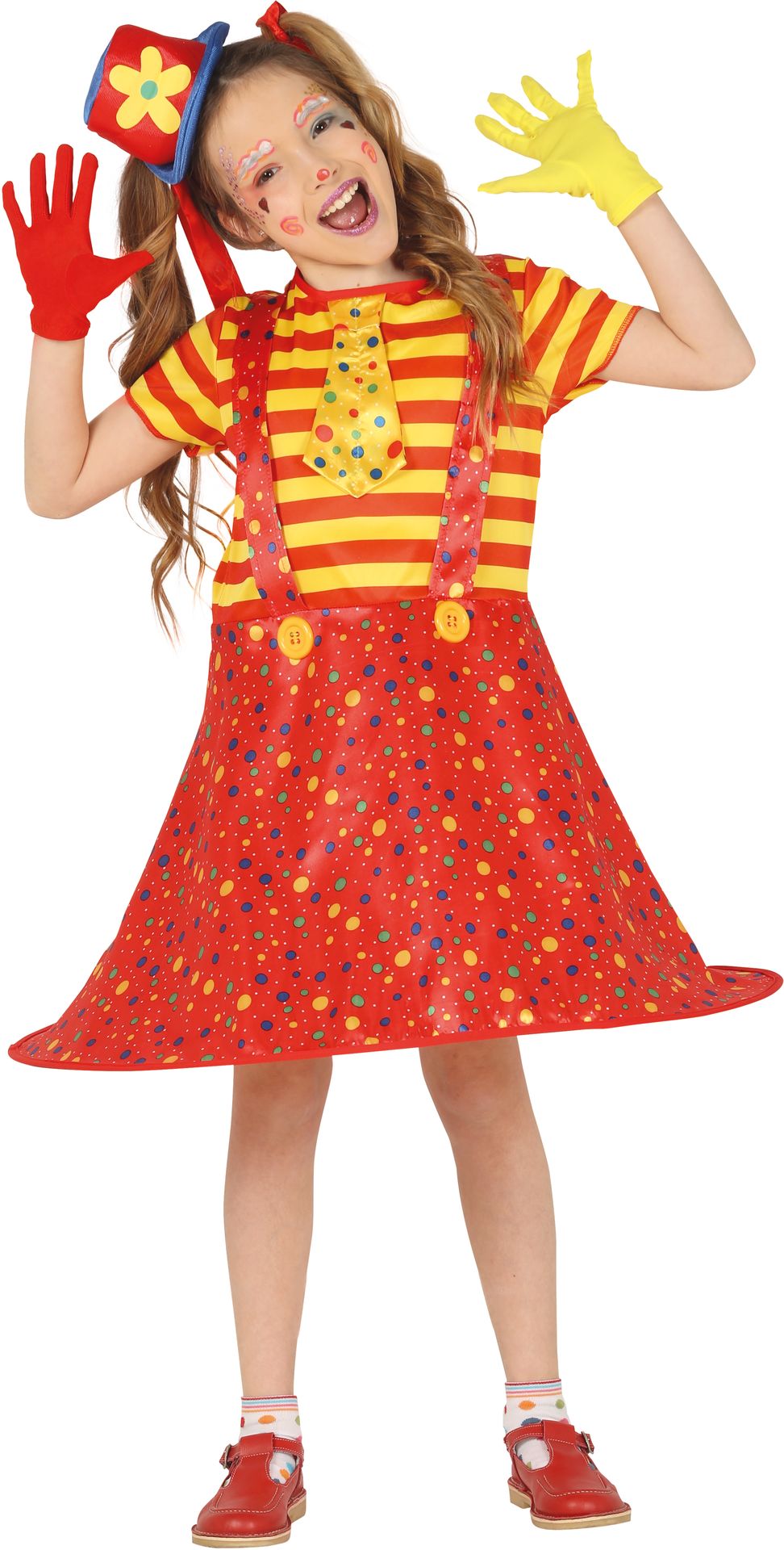 Clown jurk meisjes rood
