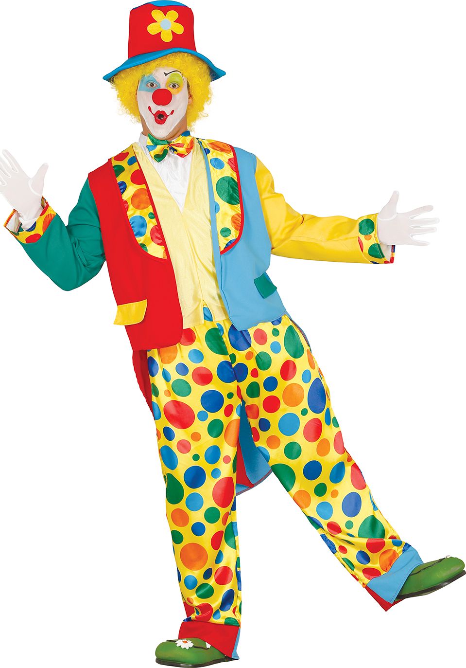Clown kostuum heren stippen