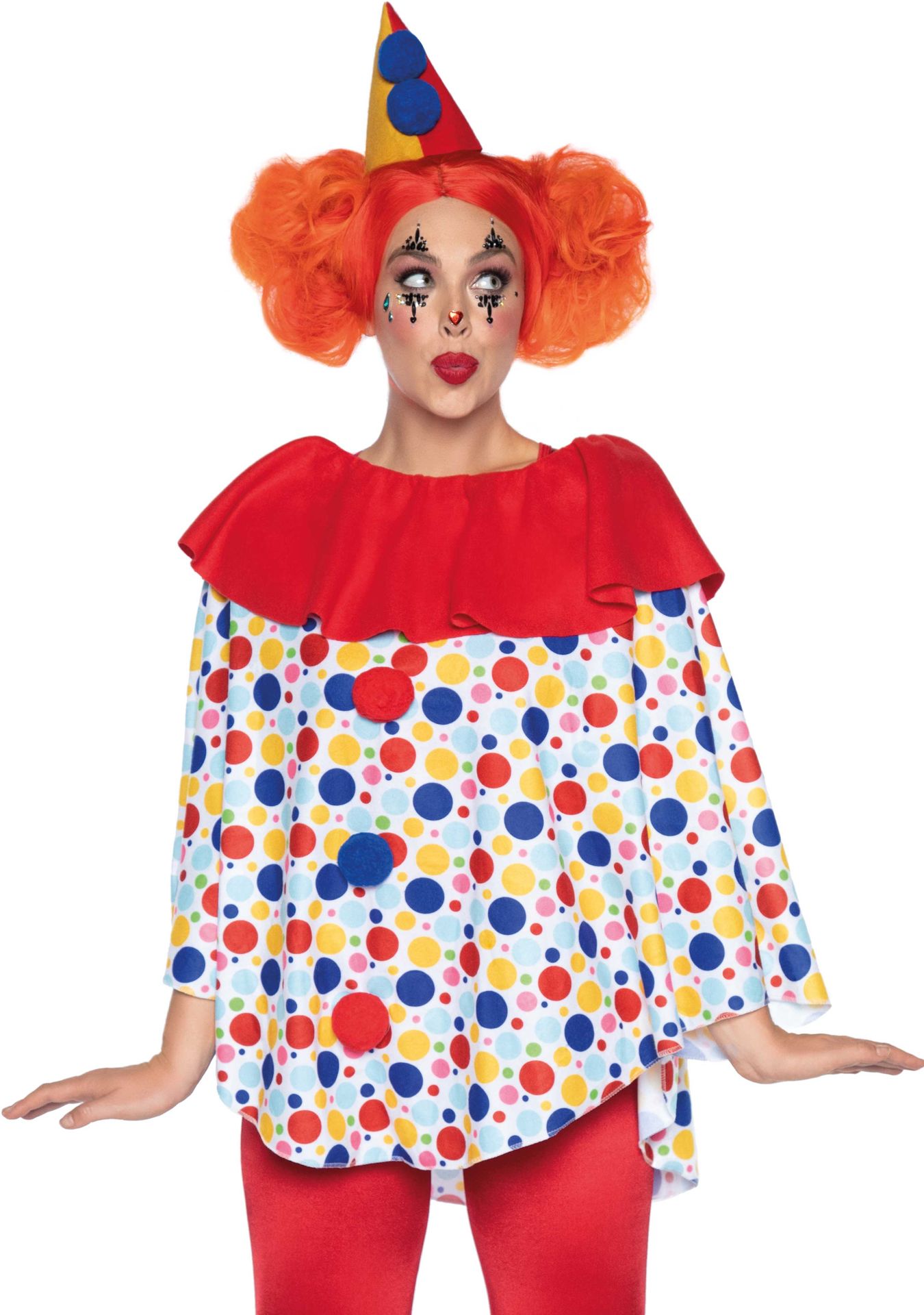 Clown outfit met hoedje dames
