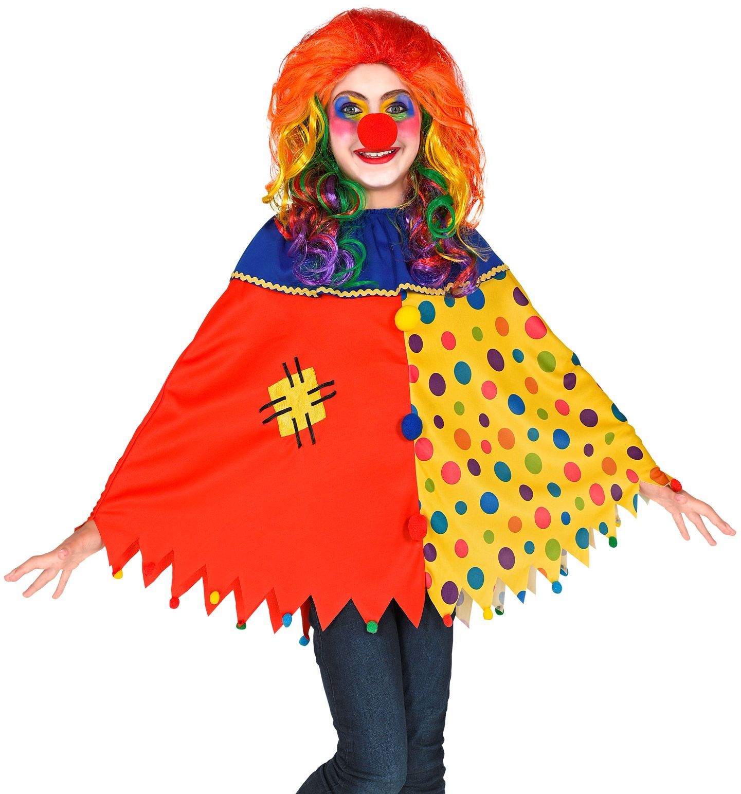 Clown poncho meisjes