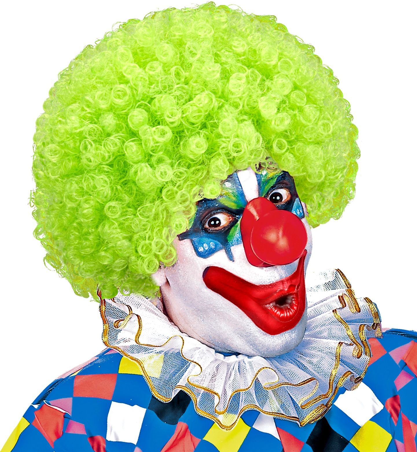 Clown pruik groen