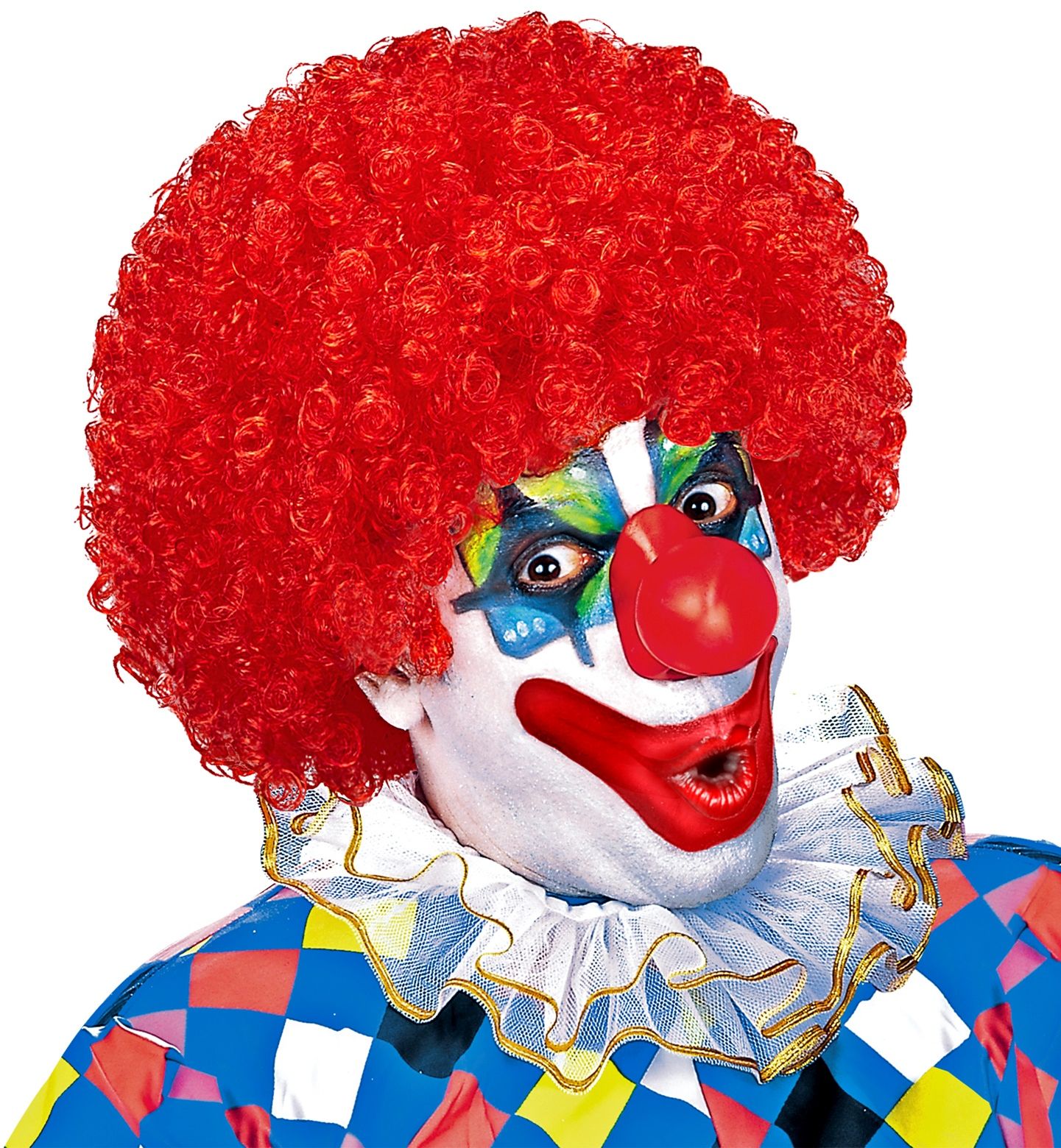 Clown pruik rood