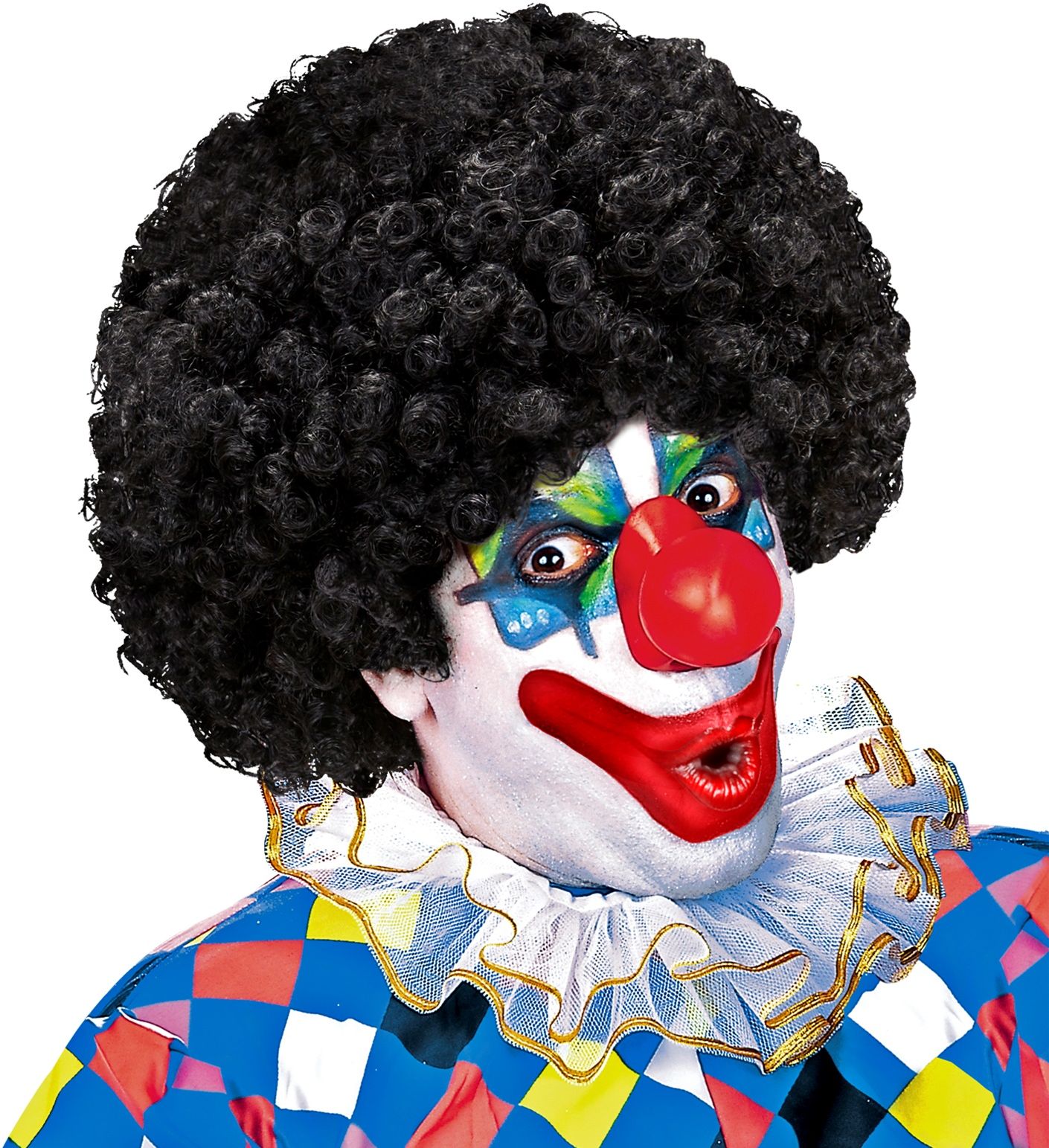 Clown Pruik Zwart