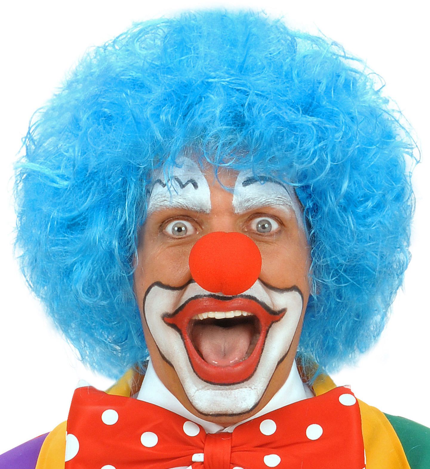 Clowns pruik blauw