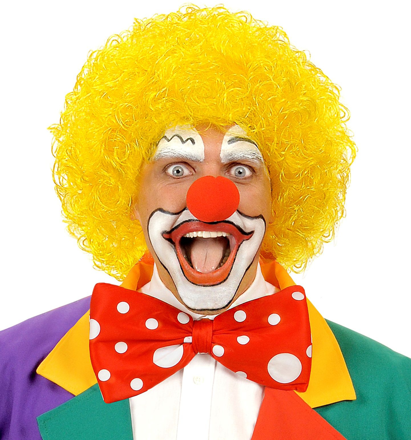 Clowns pruik geel