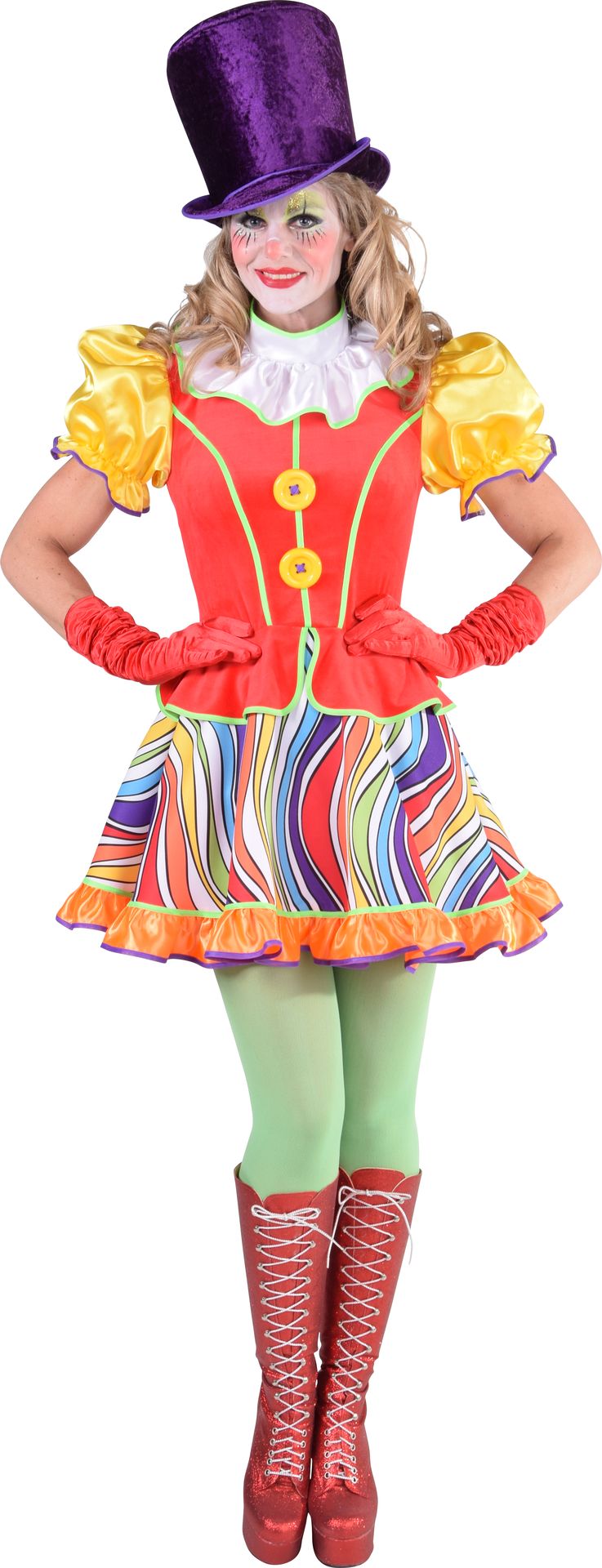 Clownsjurk regenboog vrouwen