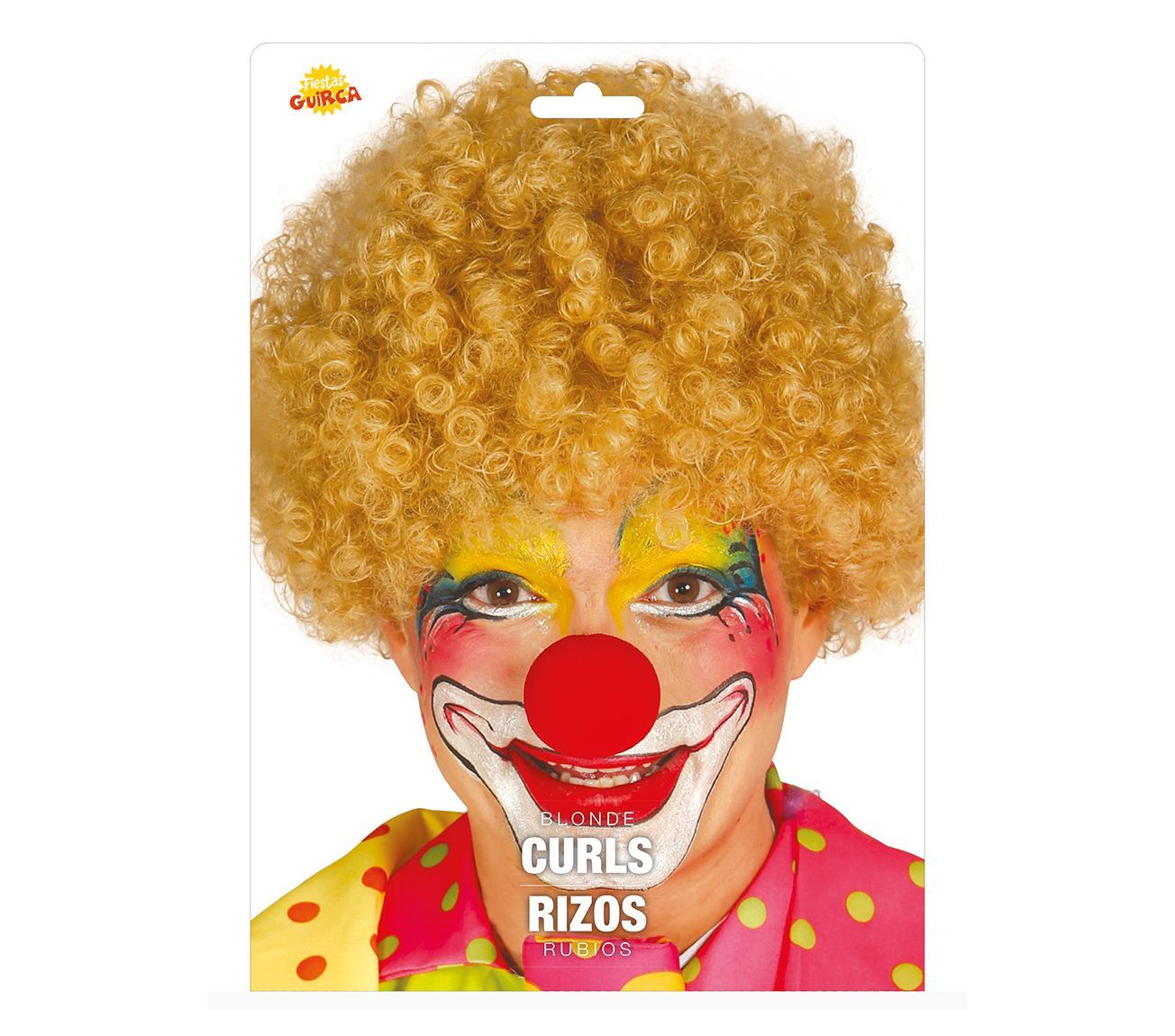 Clownspruik blond