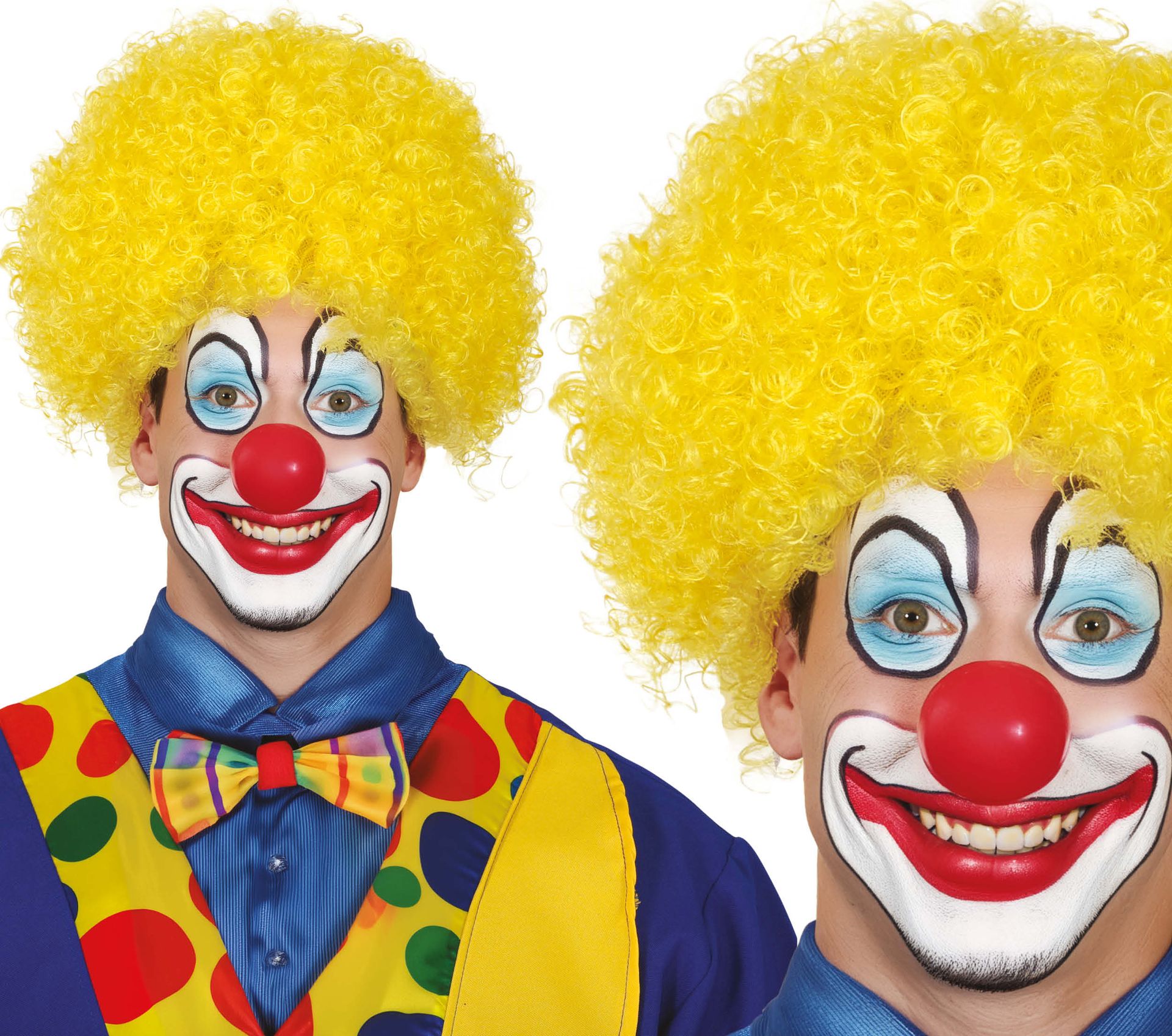 Clownspruik geel