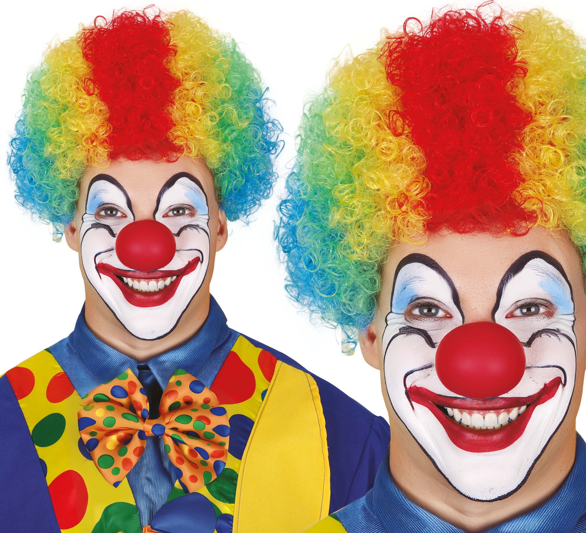 Clownspruik vrolijke kleuren