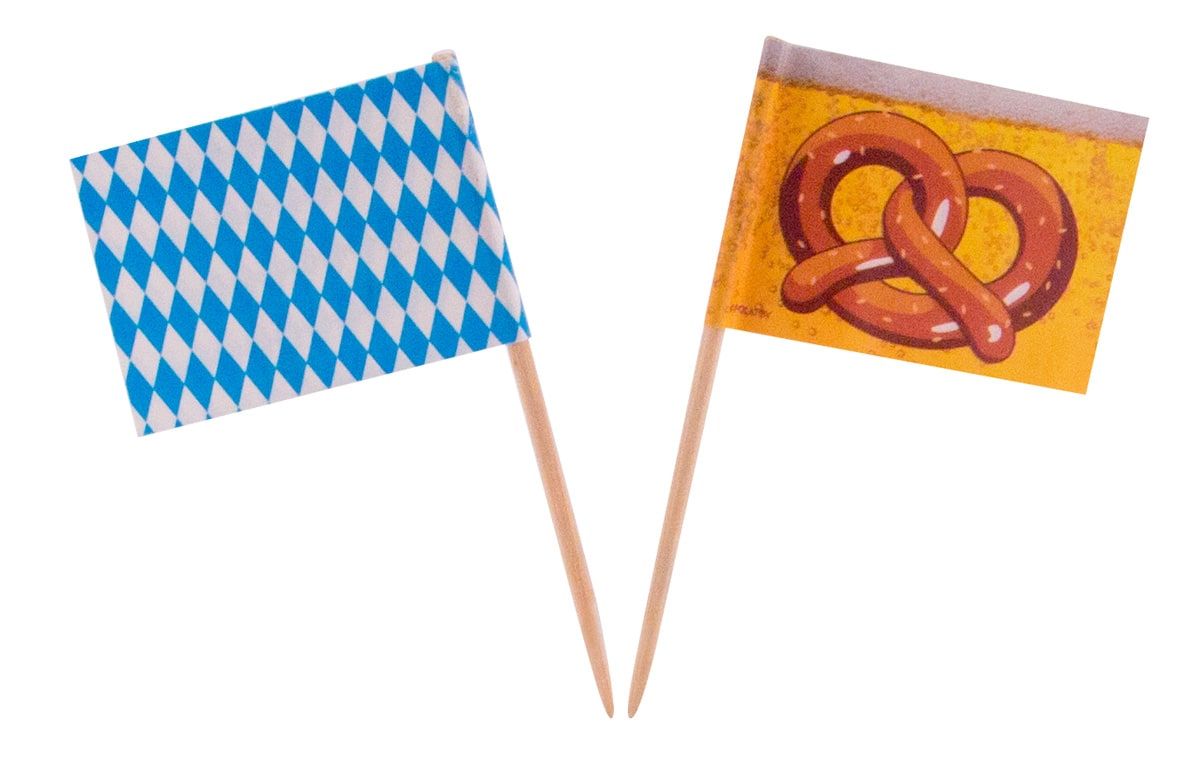 Cocktail prikkers 50 stuks oktoberfest vlag