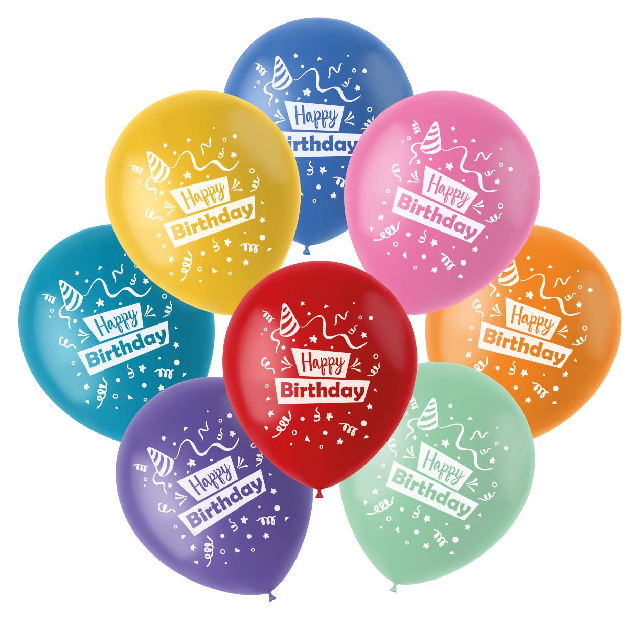 Color pop ballonnen Birthday