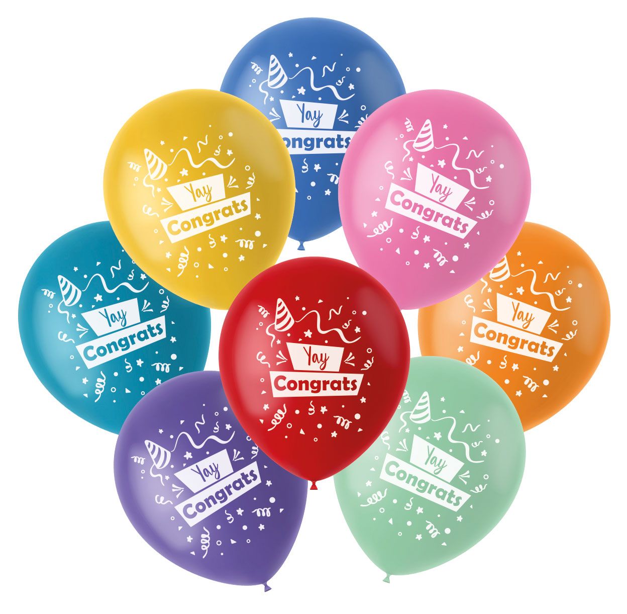 Color pop ballonnen congrats