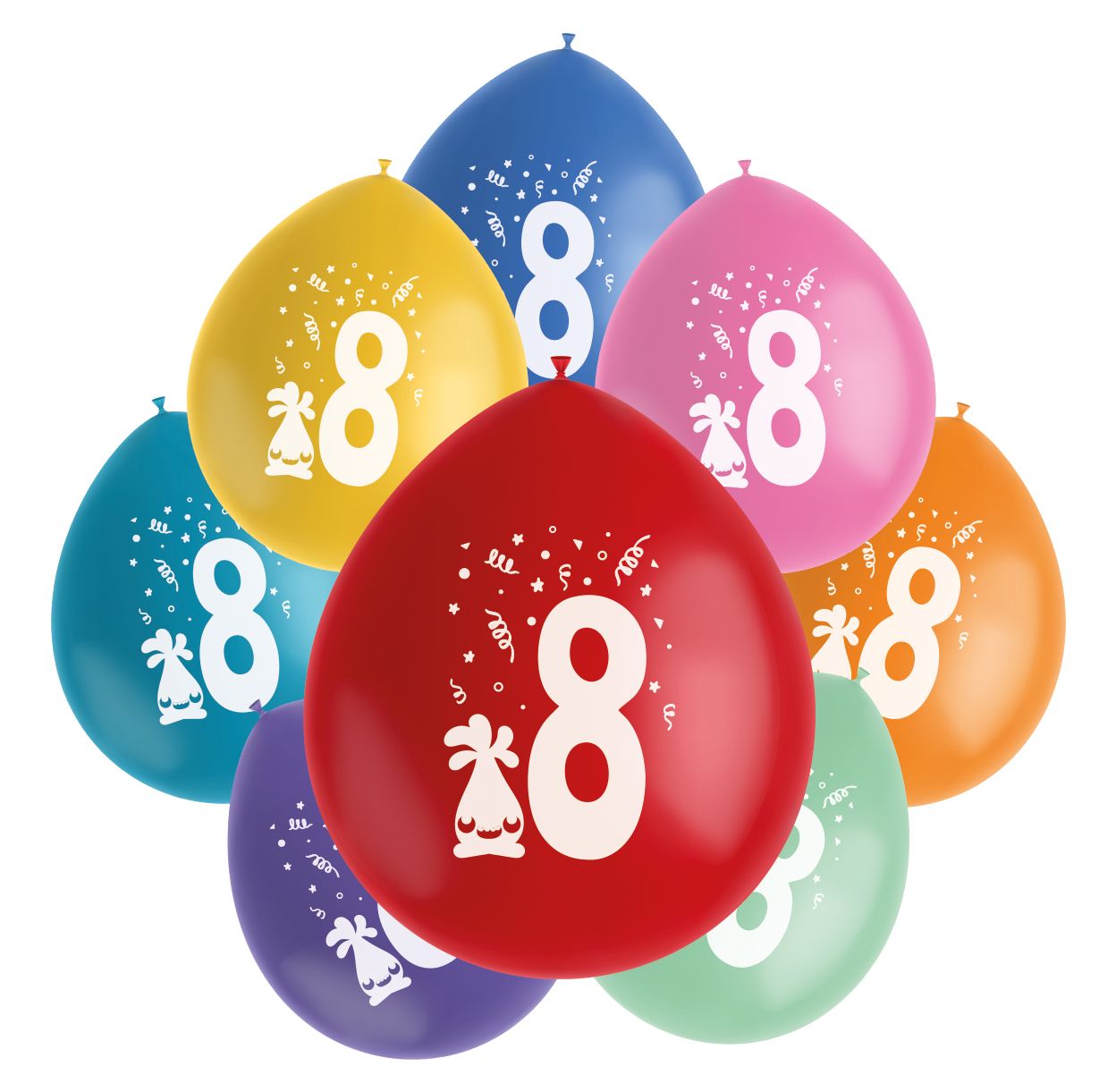 Color pop monsters ballonnen set 8 jaar