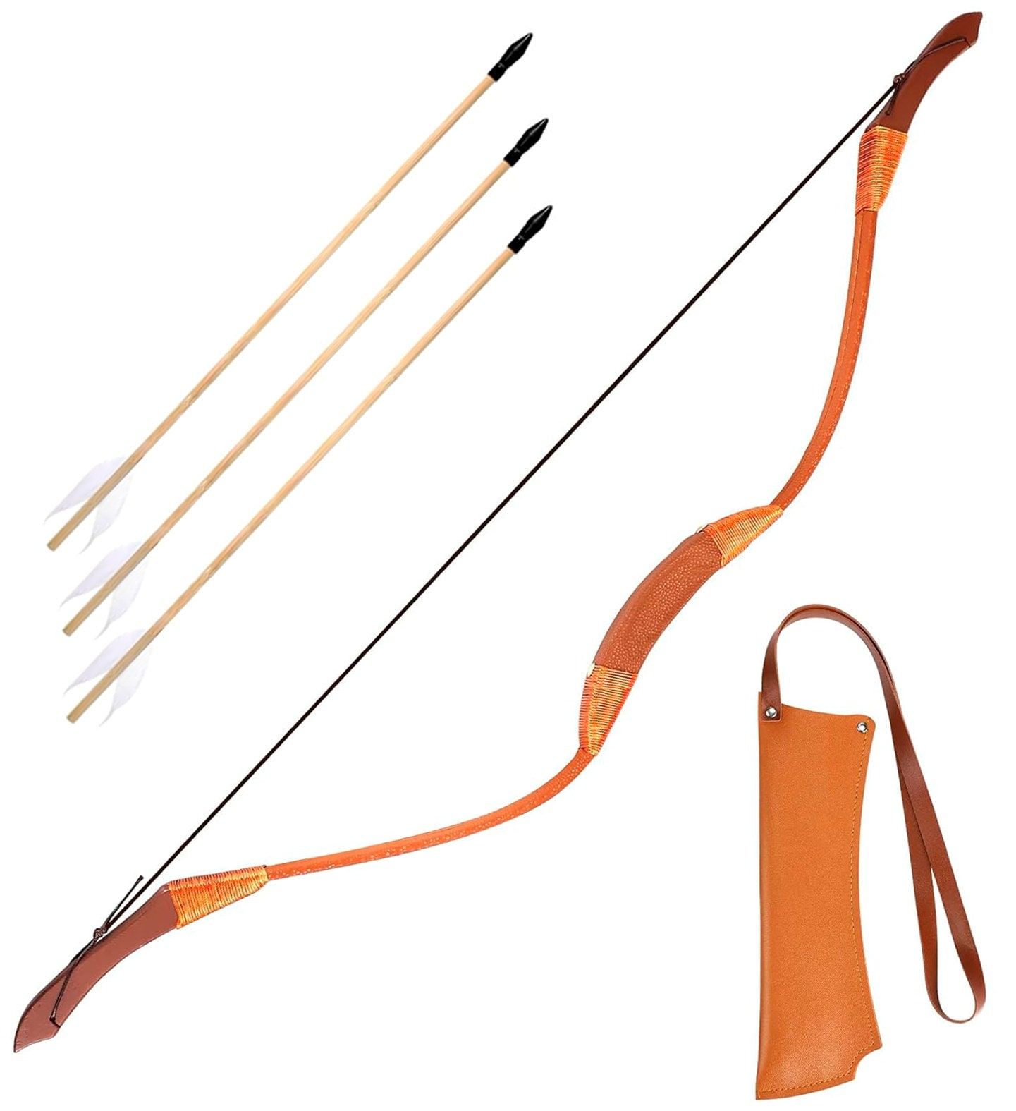 Complete Boogschietset met Boog Pijlen en Pijlkoker Oranje