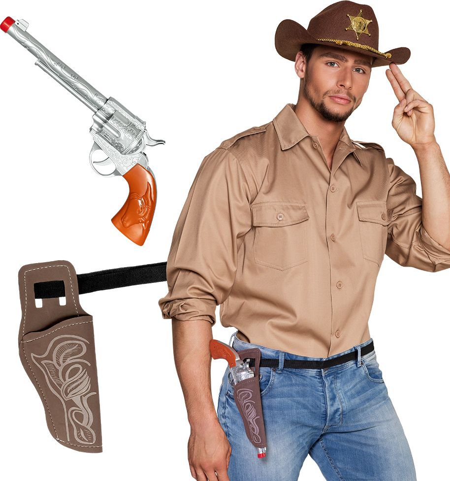 Complete Cowboy Western Accessoireset 3-delig