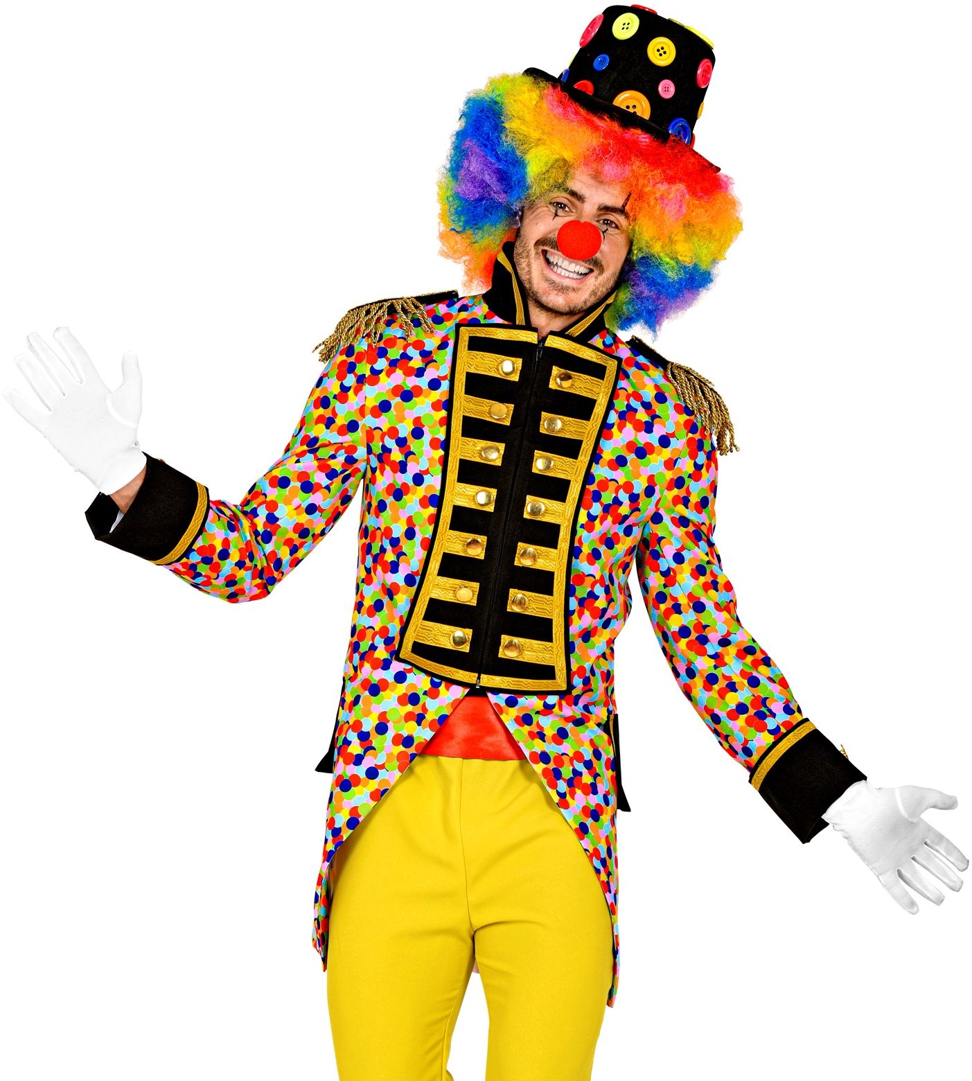 Confetti clown slipjas heren