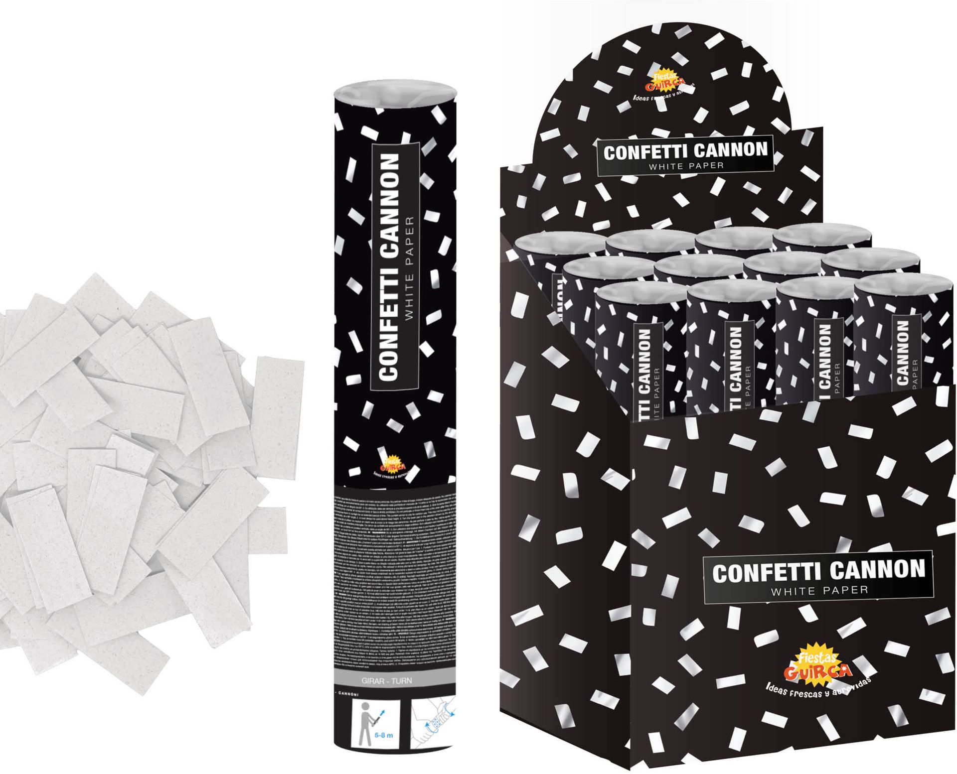 Confetti Kanon 40cm Wit
