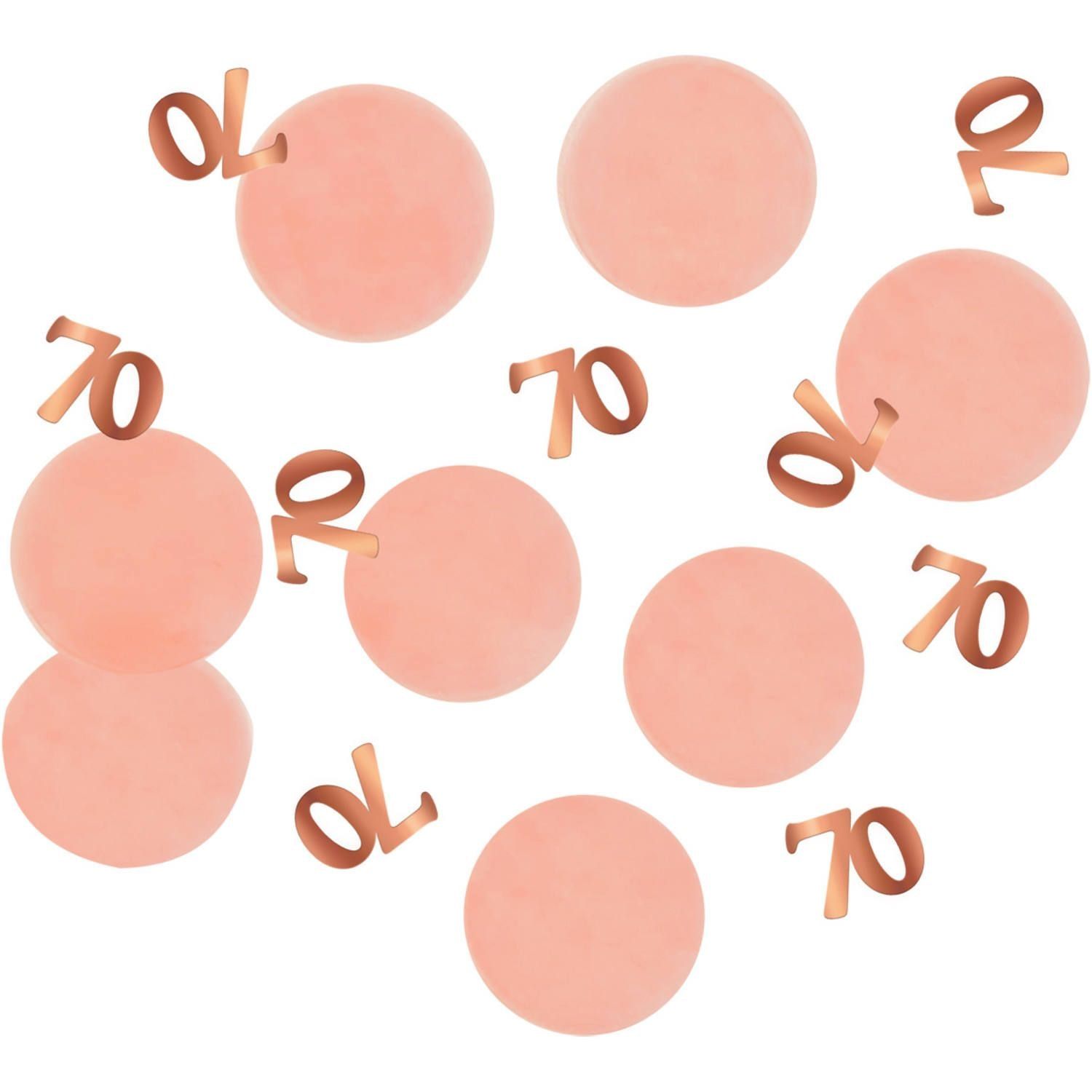 Confetti verjaardag 70 elegant lush blush