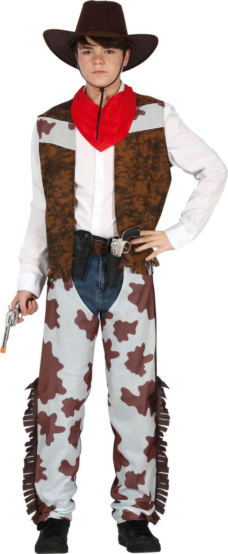 Cowboy Pak Koeienprint Jongens 14-16 Jaar