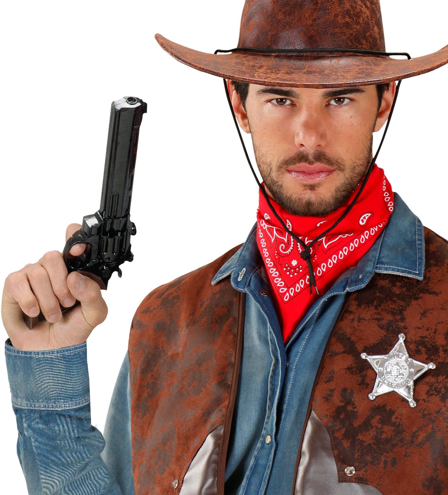 Cowboy revolver zwart