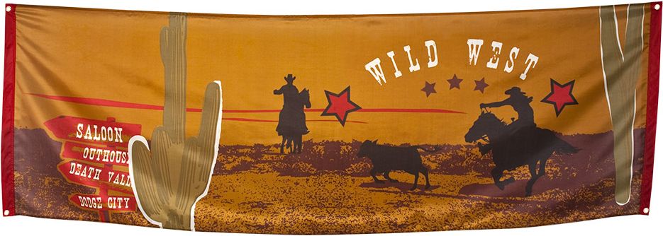 Cowboy thema banner wild west
