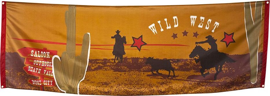 Cowboy thema banner wild west