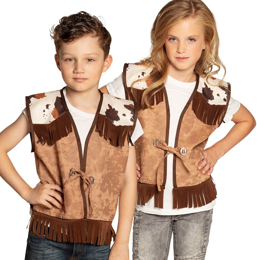 Cowboy vest kinderen bruin