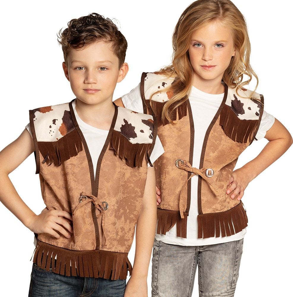 Cowboy vest kinderen bruin