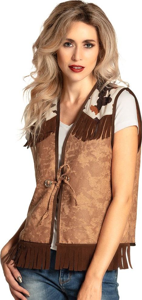 Cowboy vest volwassenen bruin