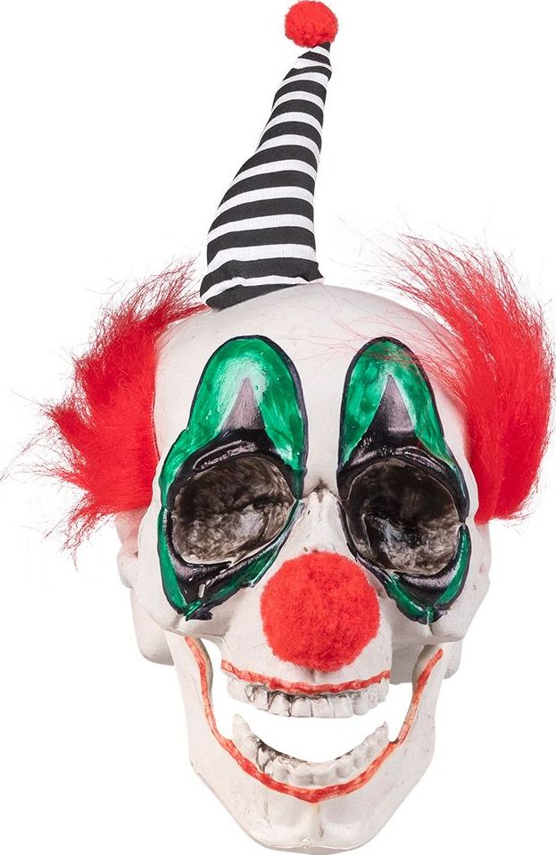 Creepy clown schedel met beweegbare kaak