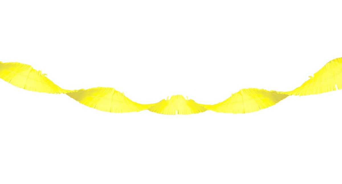 Crepe papier slinger 18 meter neon geel