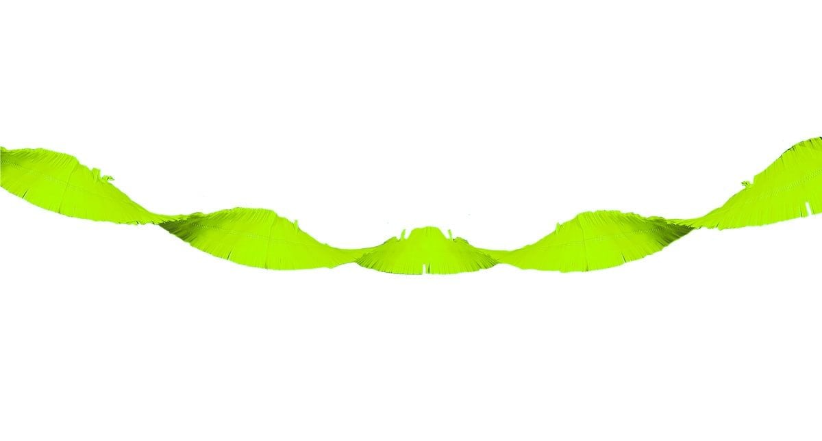 Crepe papier slinger 18 meter neon groen