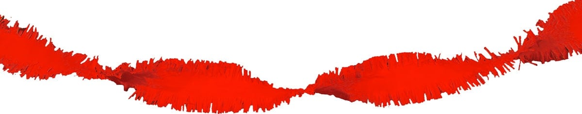 Crepe papier slinger 24 meter rood