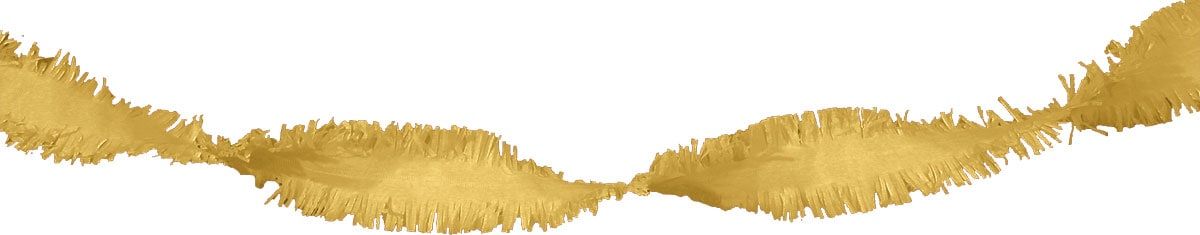 Crepe papier slinger 6 meter goud