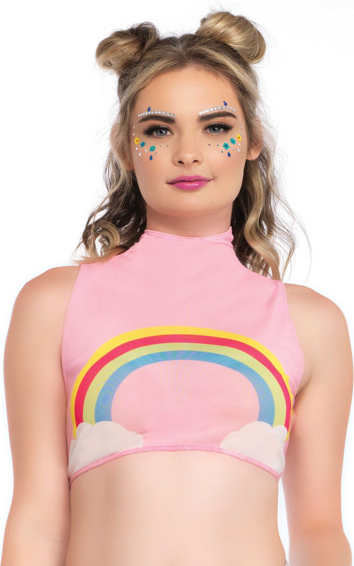 Crop top regenboog