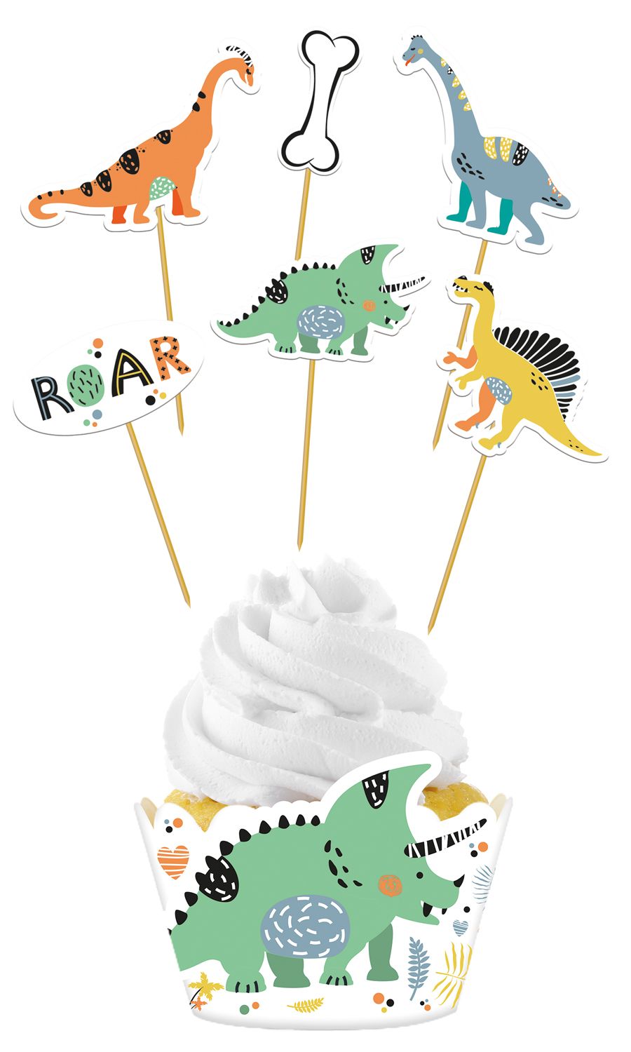 Cupcake Decoratie Set Dinosaurus