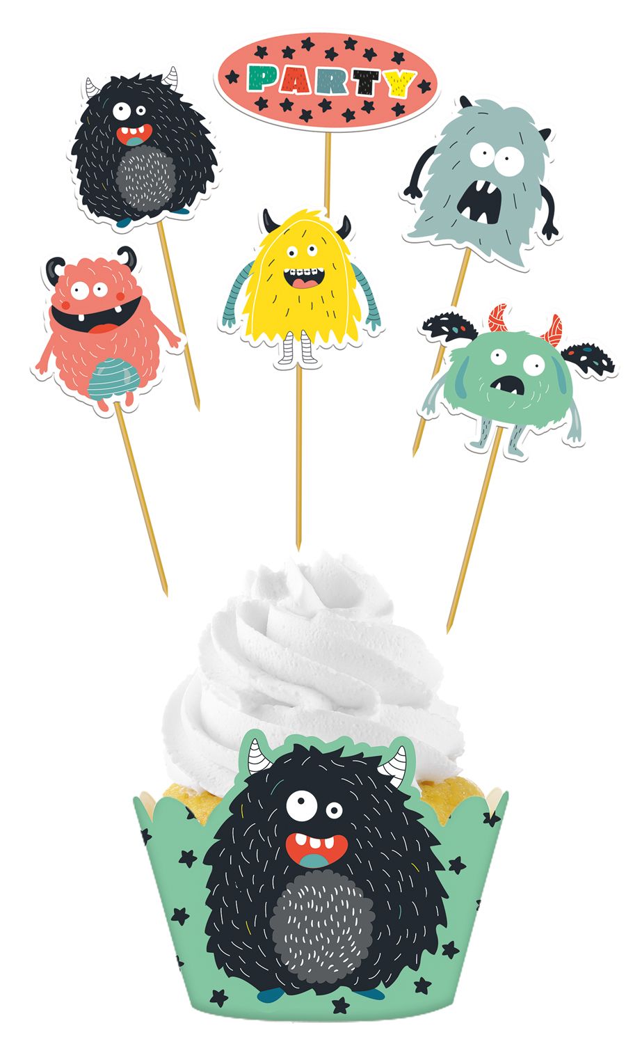 Cupcake Decoratie Set Monsters