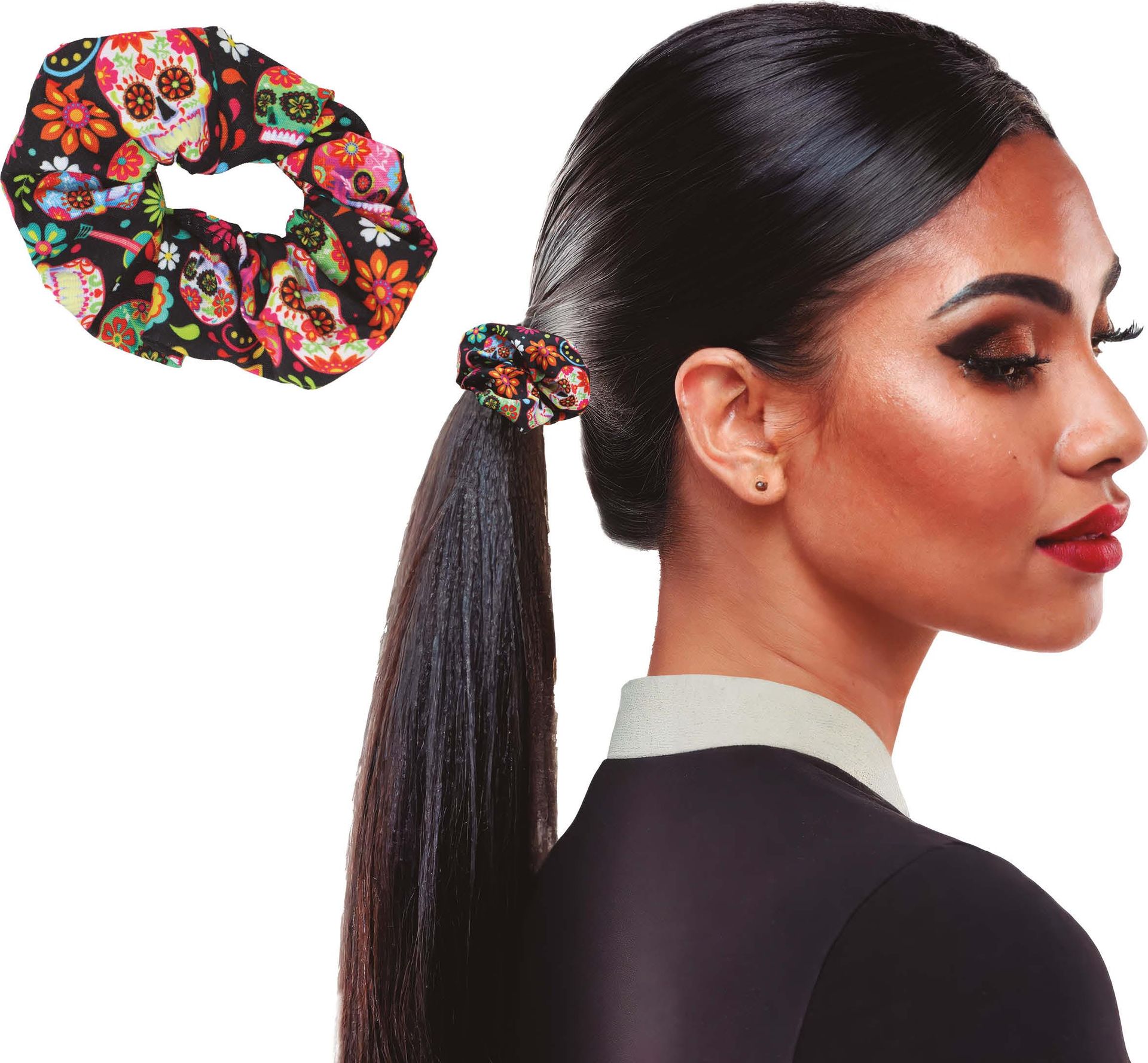 Día de Muertos haar scrunchie