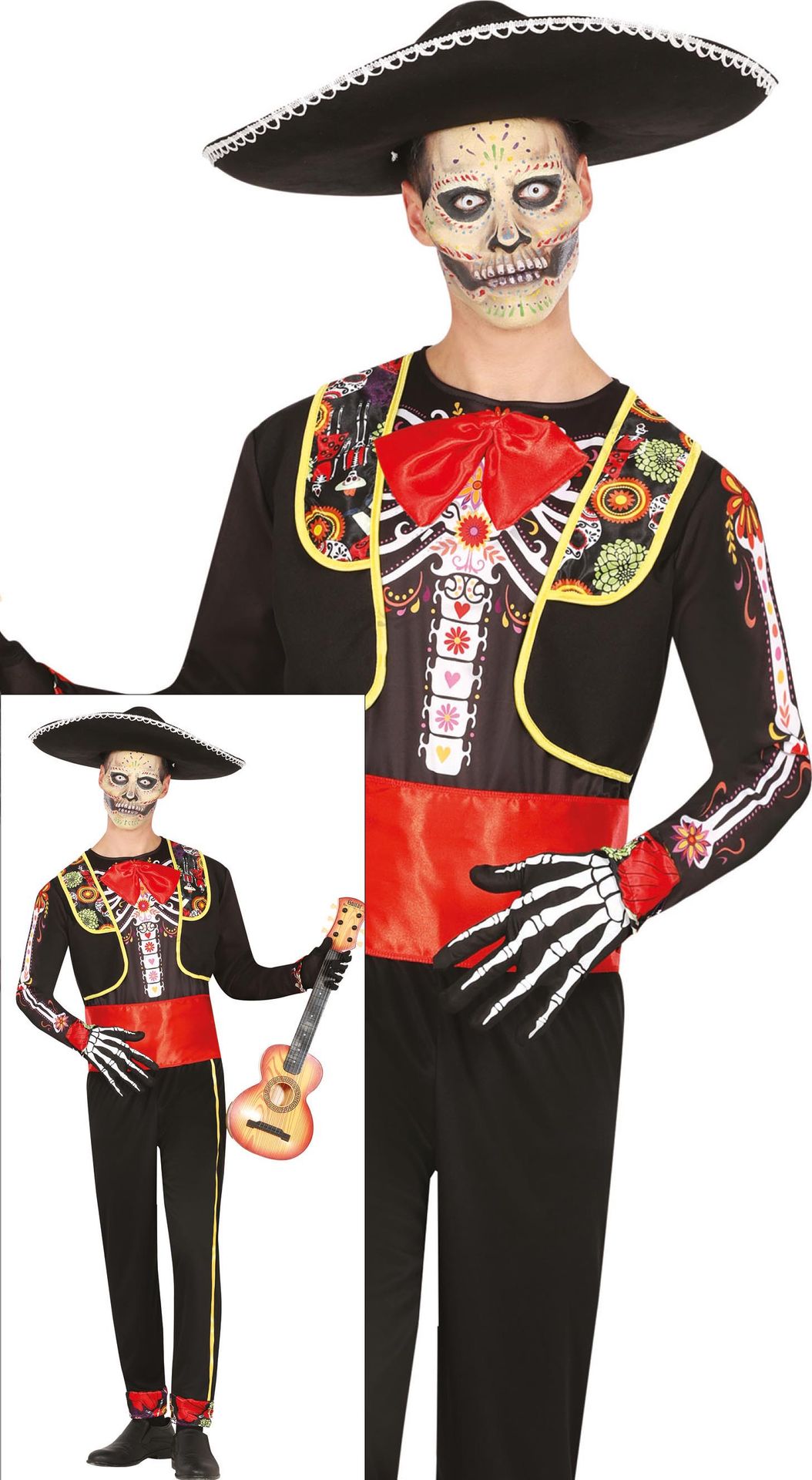 Día de Muertos skelet kostuum halloween heren