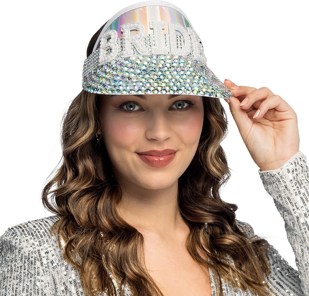 Dames Bride to Be Zonneklep Zilver