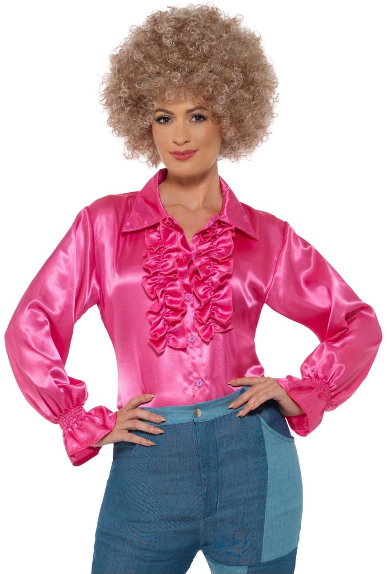Dames disco shirt roze