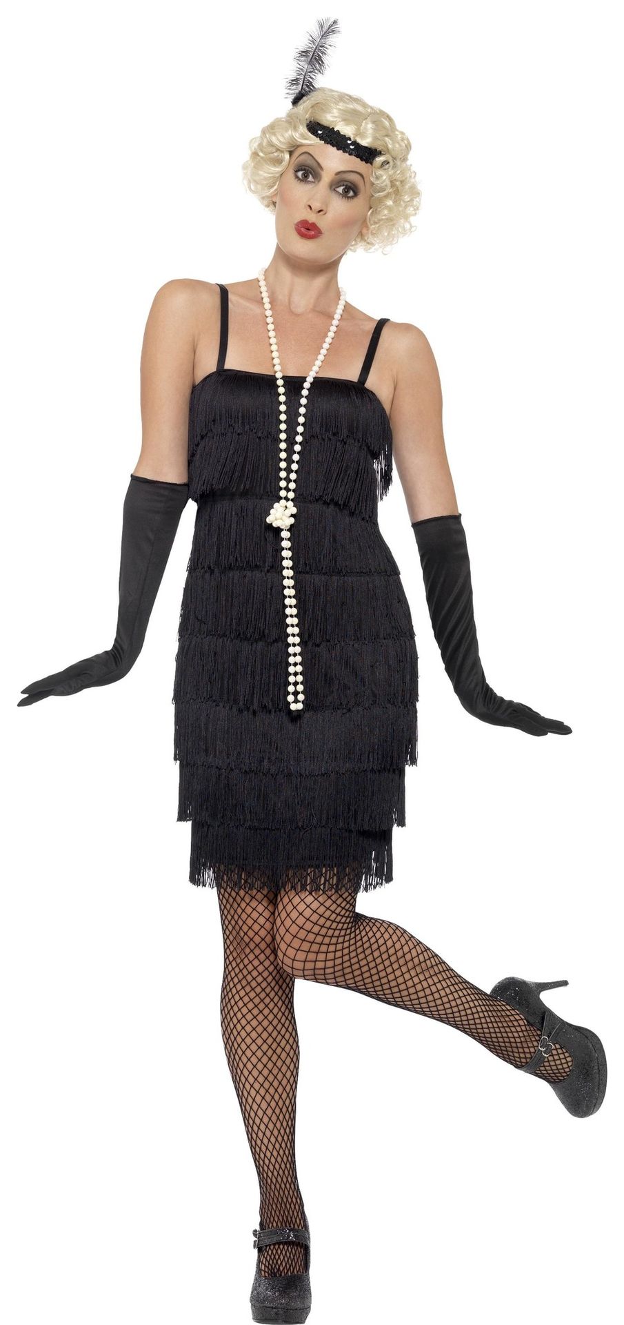 Dames flapper jurk zwart