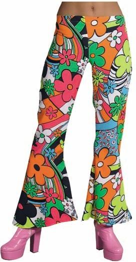 Dames hippie broek bloemen